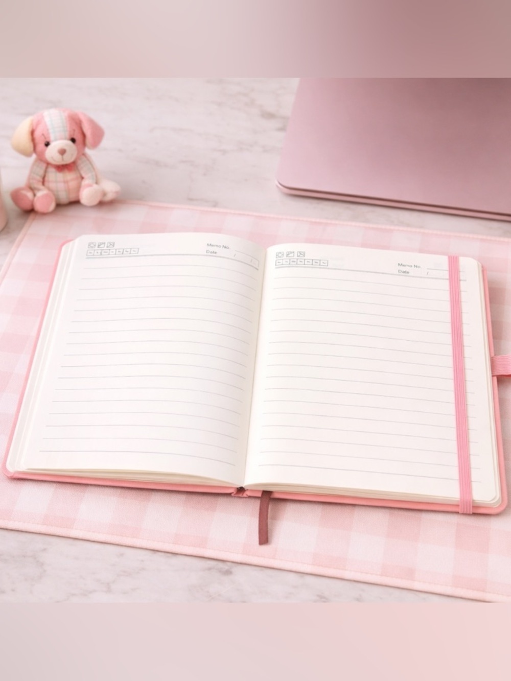 Pink Puppy Patch Journal Notebook - Picture 2 of 2